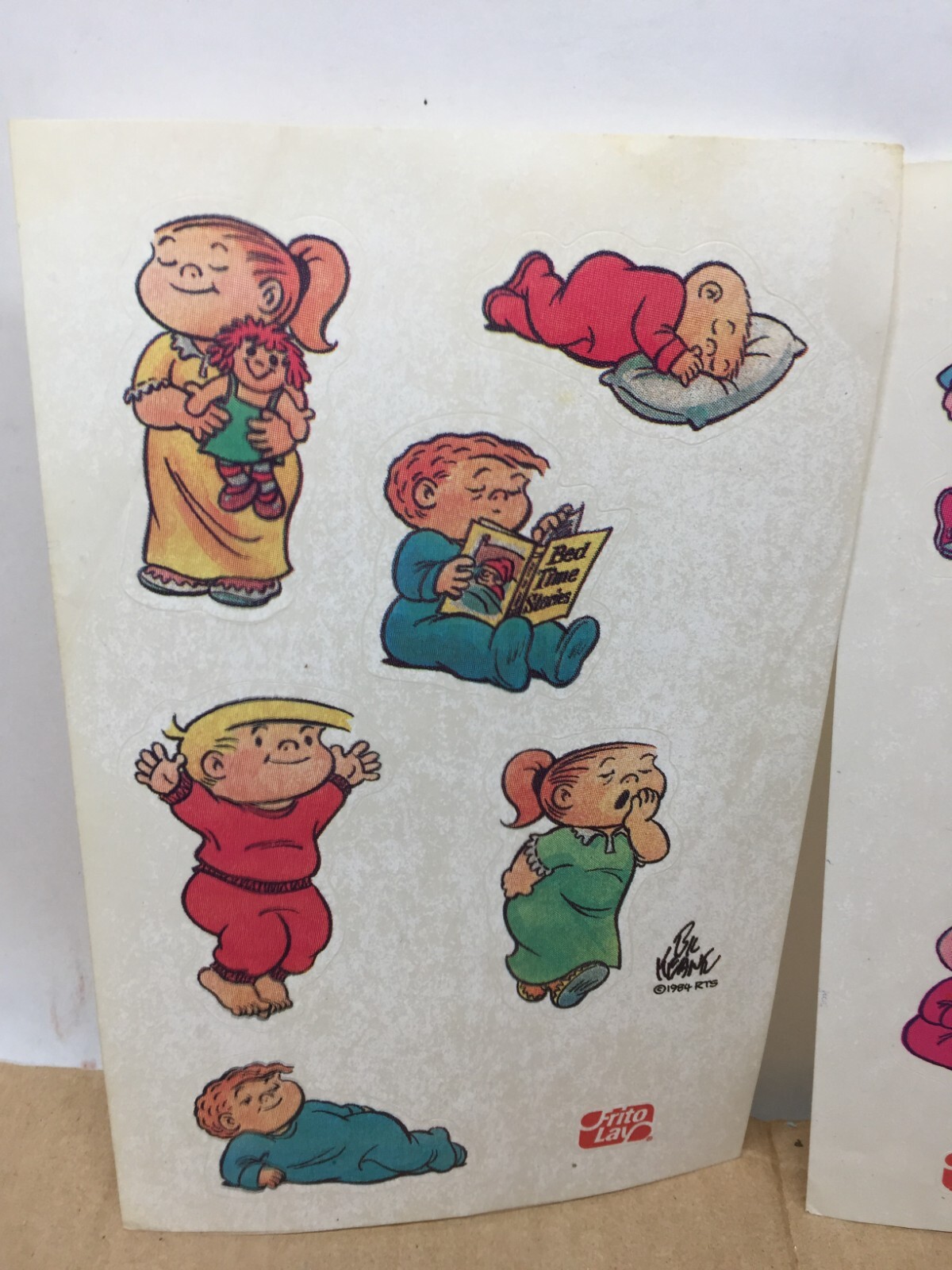 Vintage 1984 FAMILY CIRCUS Whole Sheets by Bil Keane Frito Lay 80s Stickers