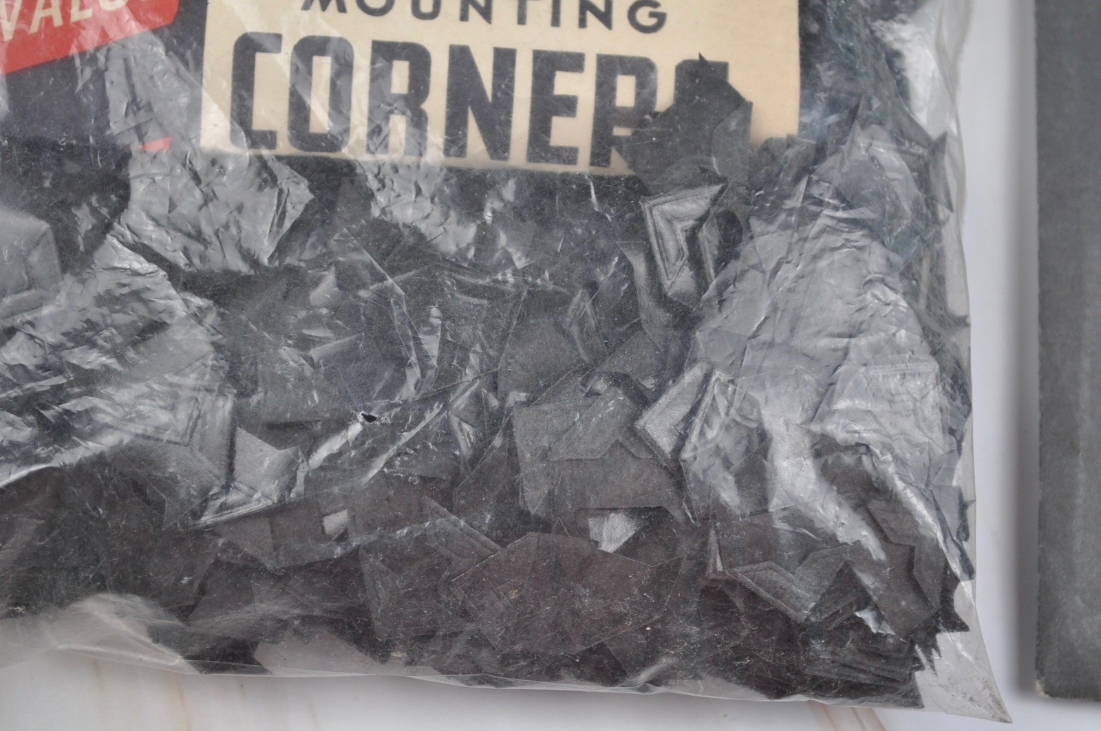 Vintage Dennison Photo Mounting Corners Black Paper Corners