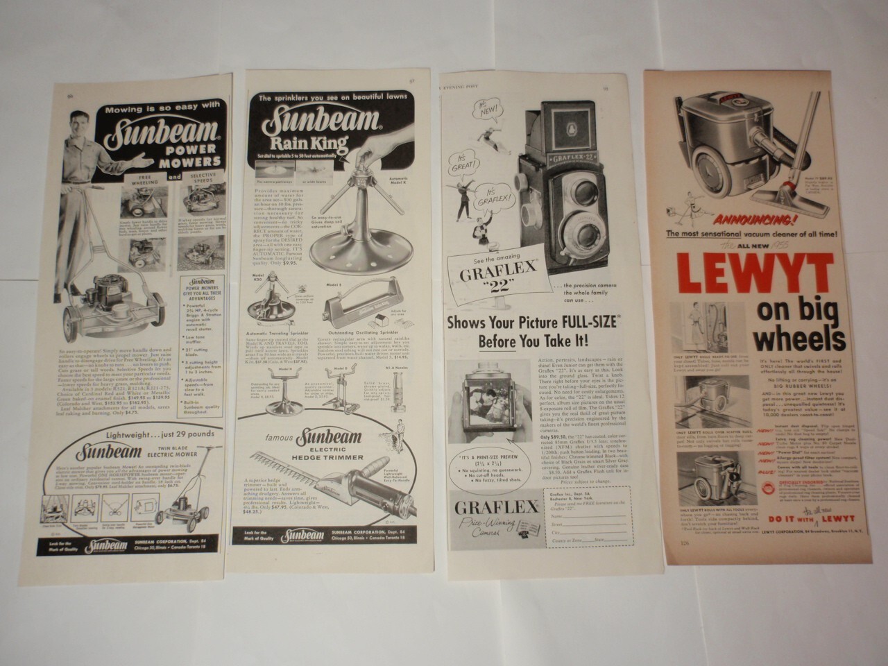 Large Lot Vtg Half Page Magazine Print Ads: Food, Kitchen Appliance, Clothing…