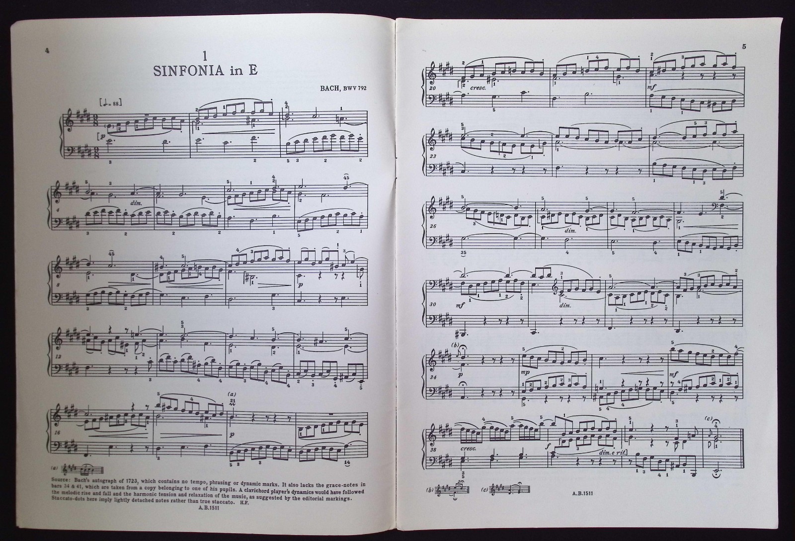 Royal Schools of Music Pianoforte Examinations 1972 Grade VI List B Intermediate