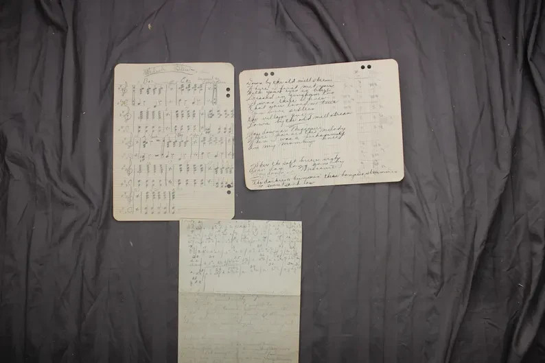 Vintage 1920s-1930s Sheet Music Lot + Handwritten Pages – Poor Condition