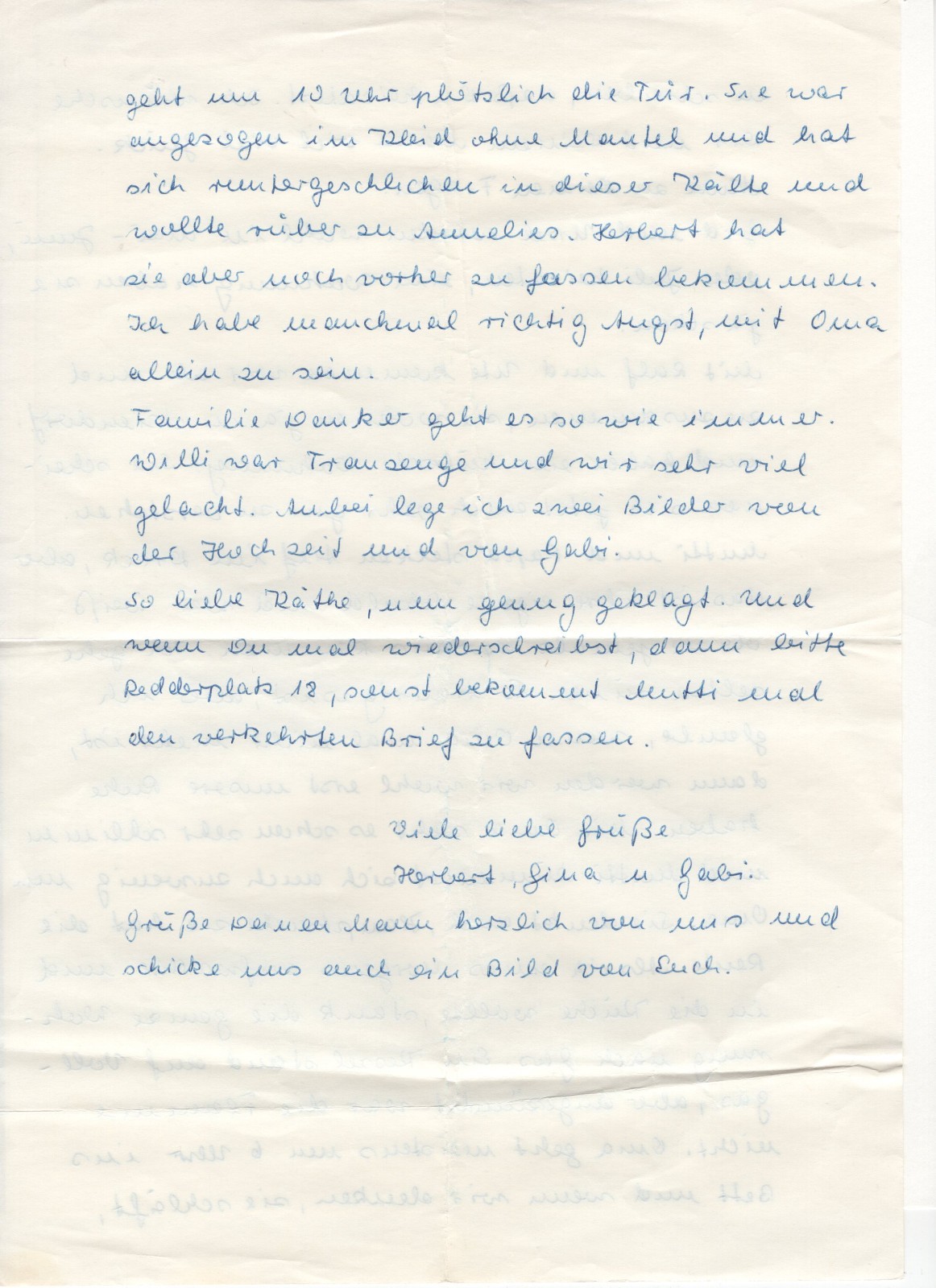 1963 Handwritten German Letter Hamburg Multi Page Family Correspondence