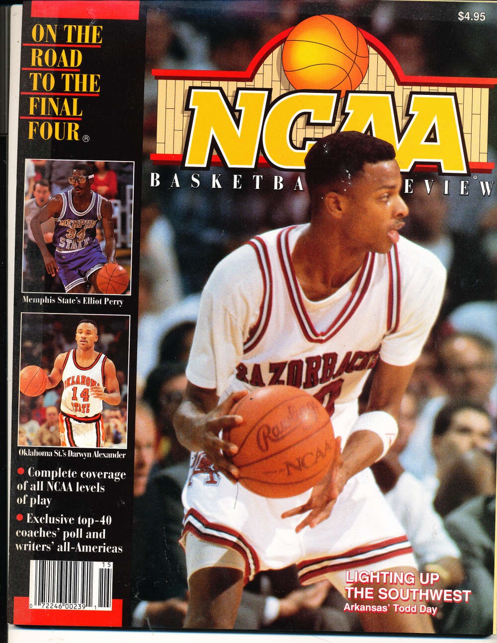 1990-1991 NCAA basketball Preview Arkansas Todd Day em bka