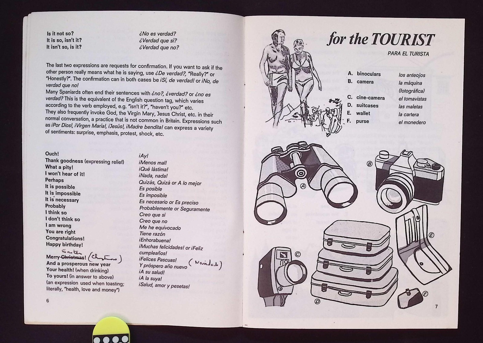 Eurotone Four Phase Introduction to Spanish Book II, Phrases & Useful Info, 1974