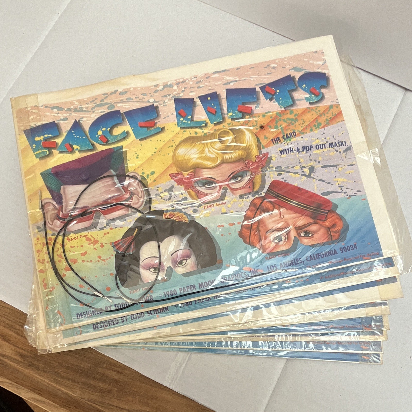 Paper Magic Group Vintage Pre-1990 Multicolor Paper Pop-Out Face Mask Cards