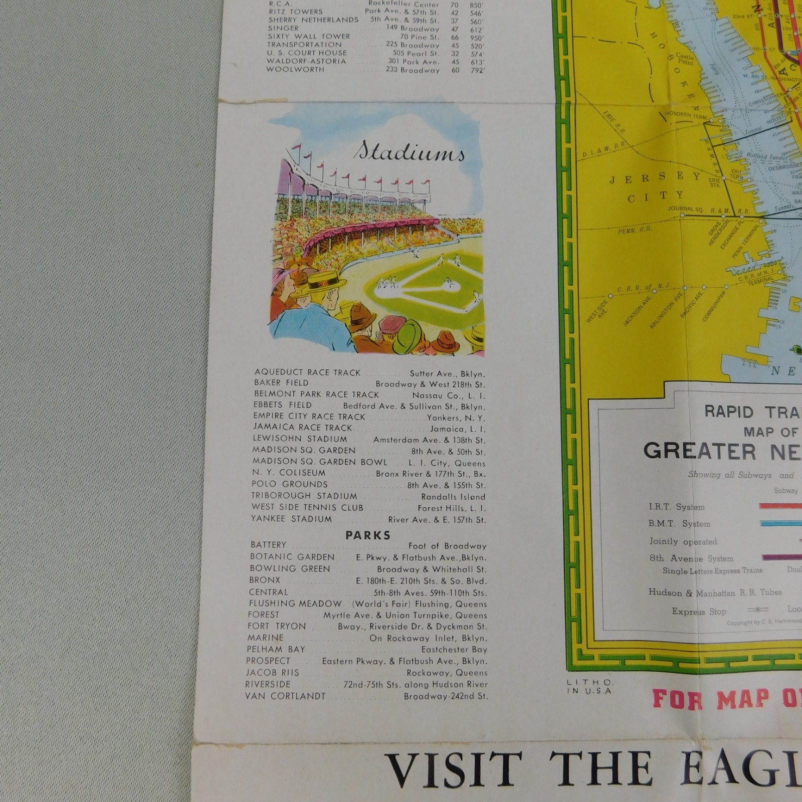 Vintage 1939 Map of The New York World’s Fair Transit Map of Greater New York
