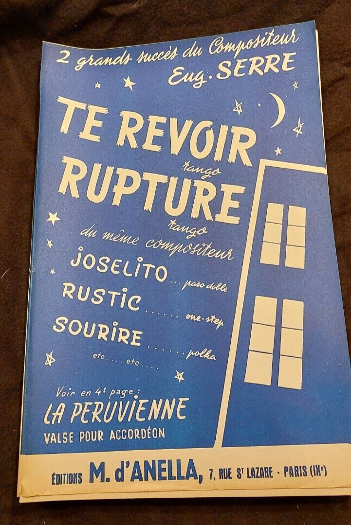 Eugène Serre Revoir Partition Sheet Music