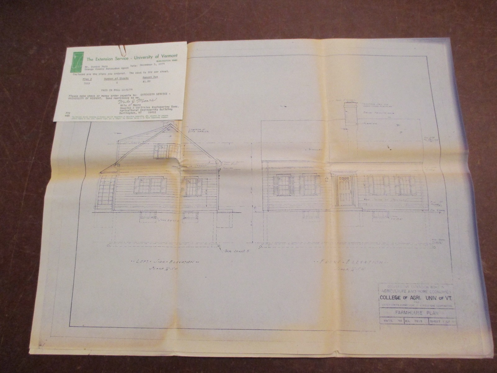 Vintage 1974 Farmhouse Plan University of Vermont Extension Service L549