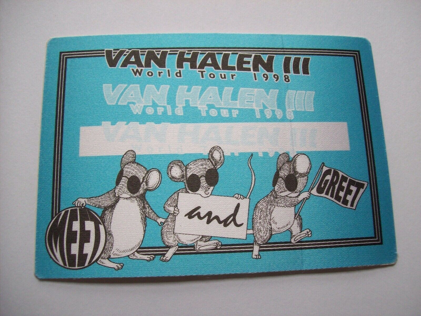 Van Halen Backstage Pass Vintage Original Meet And Greet 1998 Hard Rock Eddie