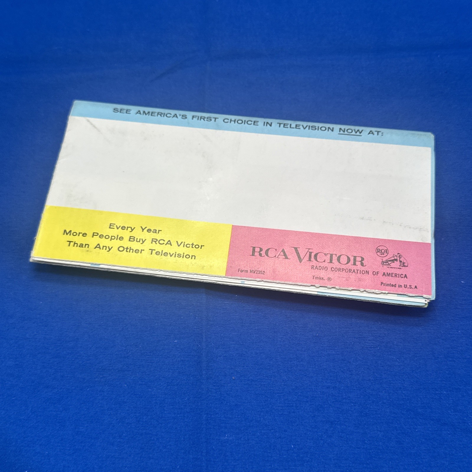Vintage RCA Victor TV Television Set Cataloge Brochure Pamphlet 1950s