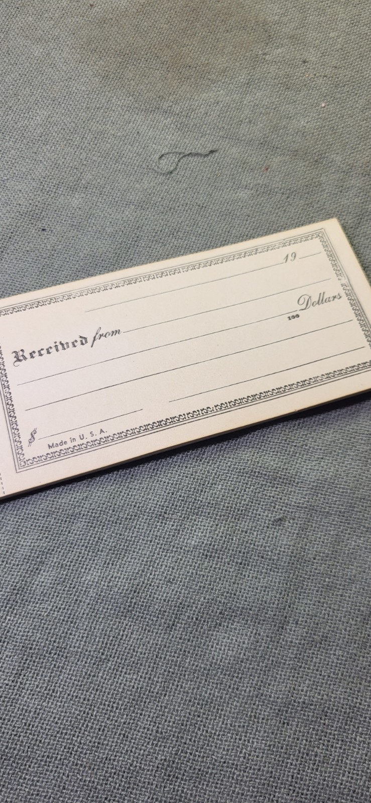Vintage Money Receipts Booklet Early 1900s Made In USA