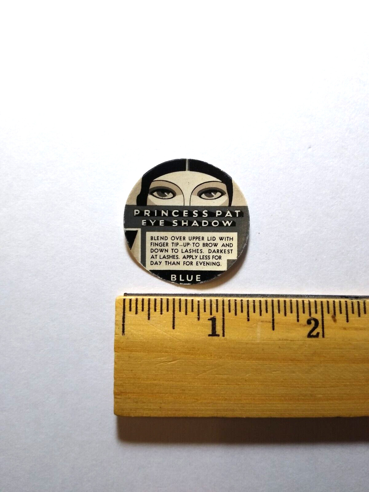 Princess Pat Eye Shadow Makeup Product Label 1940s Vintage Original Art Deco