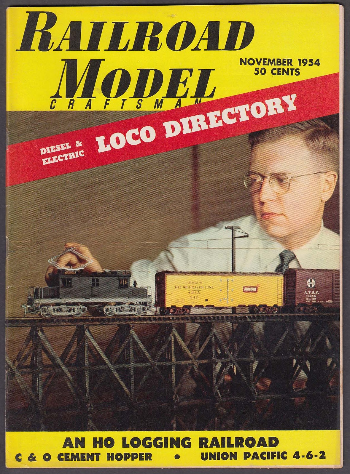 RAILROAD MODEL CRAFTSMAN C & O Cement Hopper Union Pacific 4-6-2 Logging 11 1954