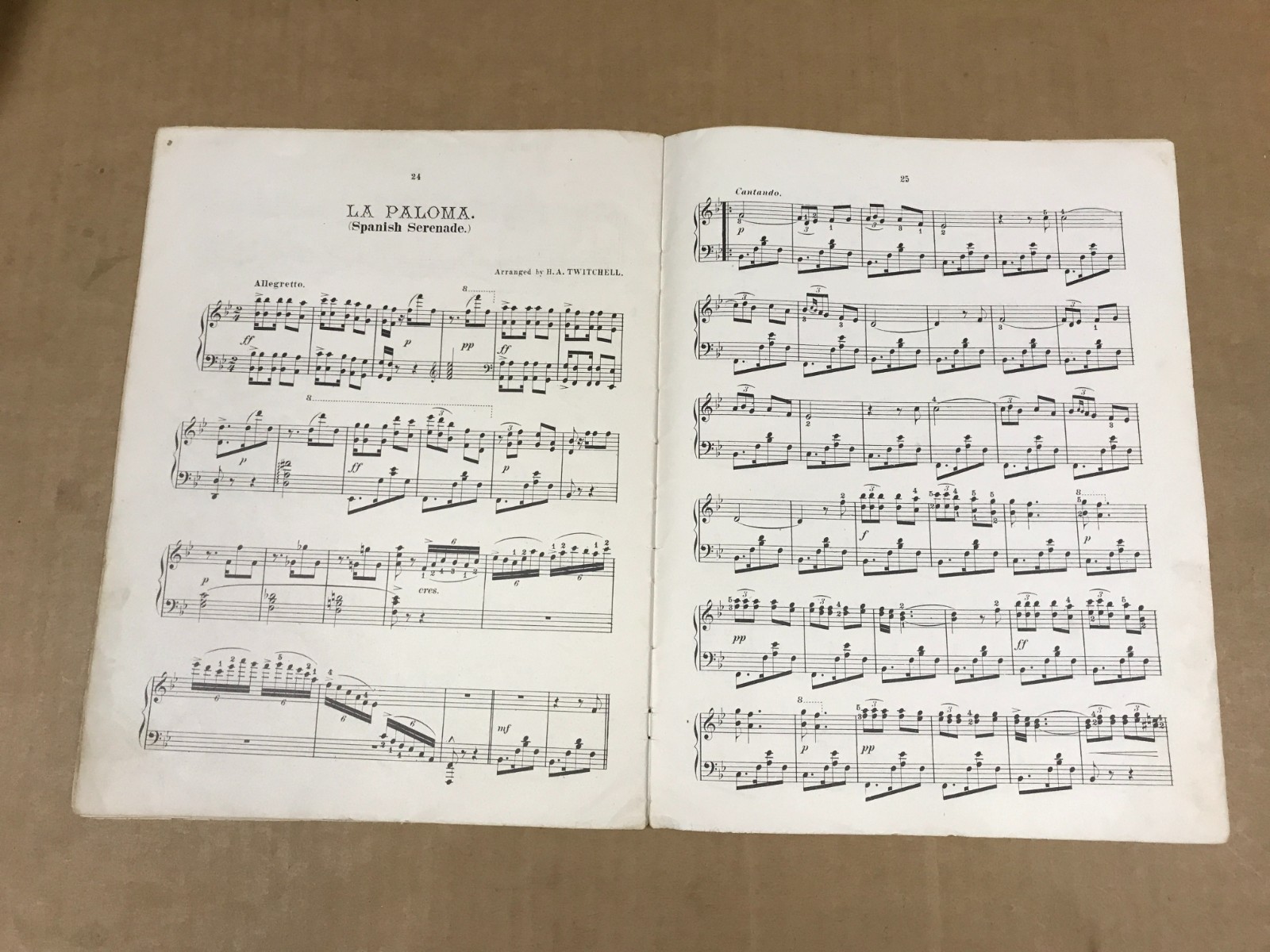 Vintage Popular Parlor Pieces For The Piano – Music Sheets