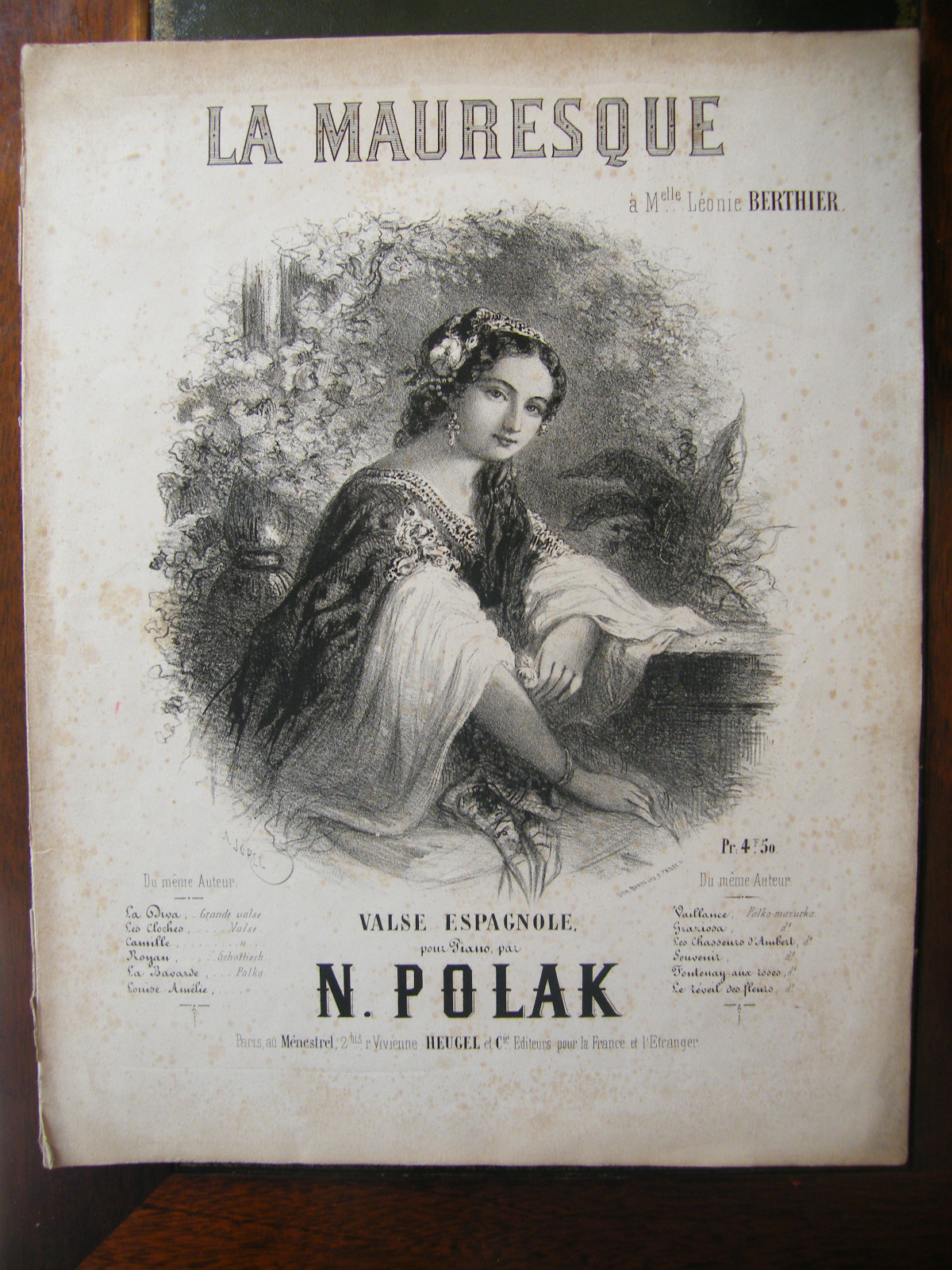 Sheet Music 19th Century The Mauresque Spanish Waltz N Polak