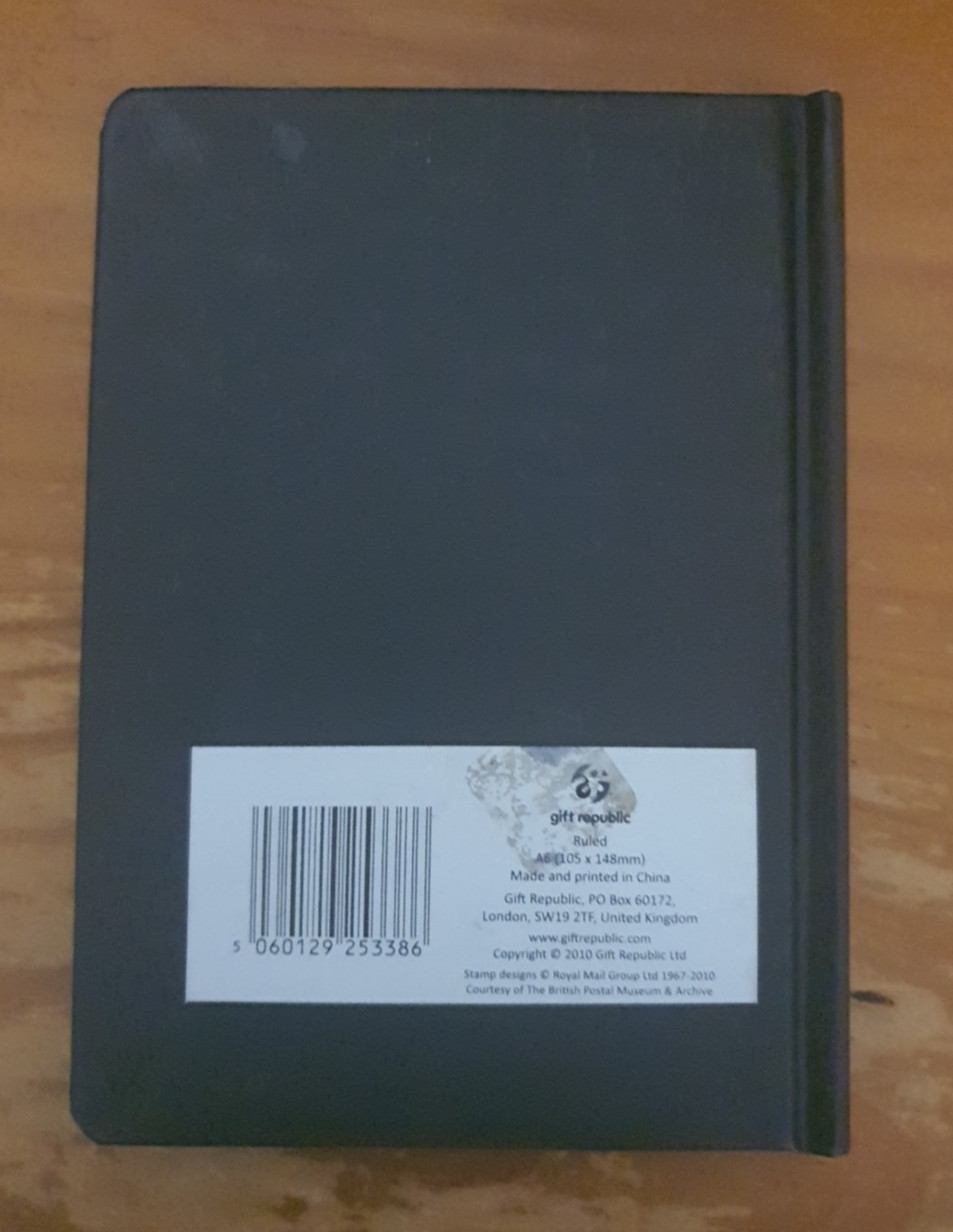 Novelty Gift First Class Little Black Book Notebook A6 Lined – Queen – Like New