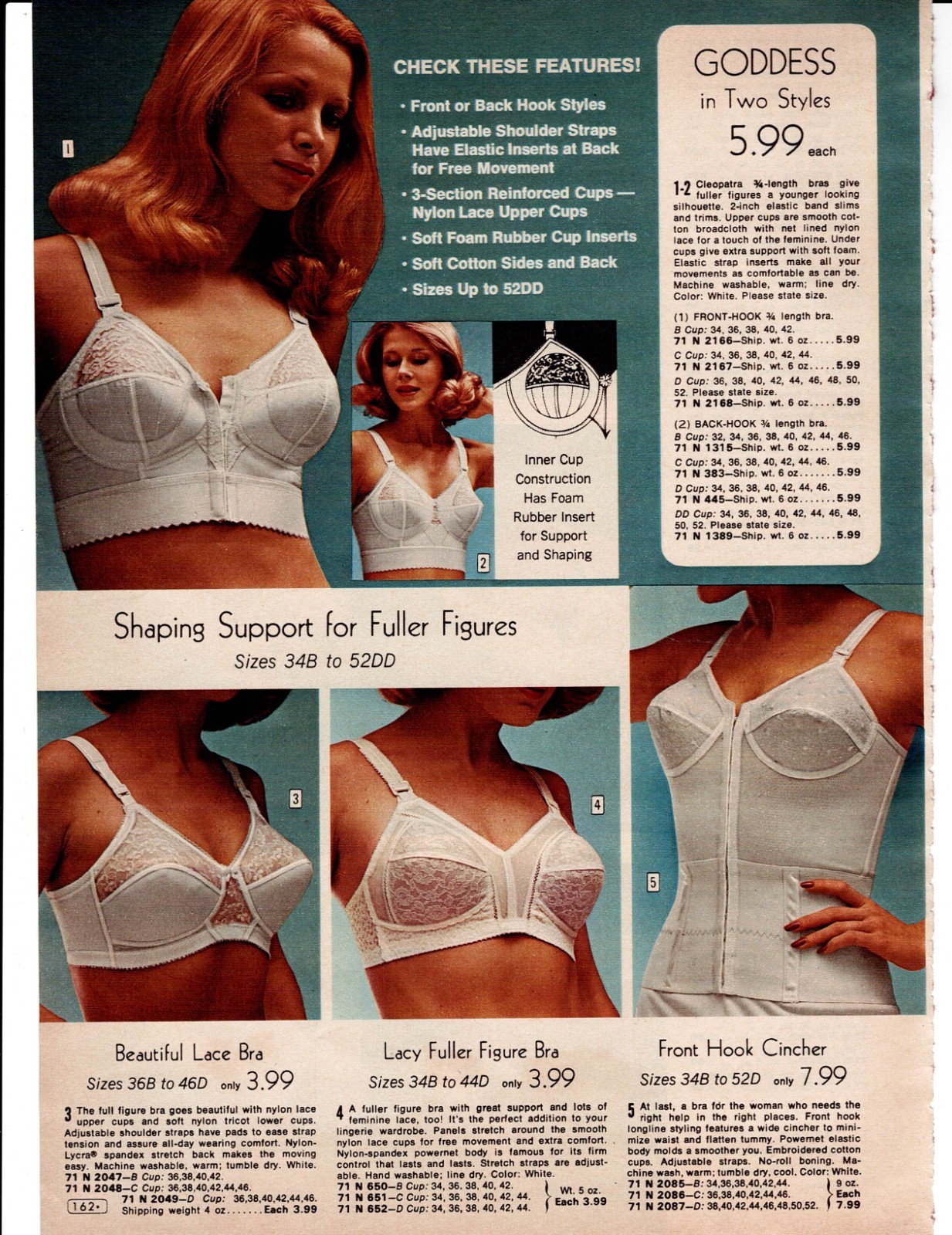 VINTAGE 70’S LADIES BRAS PHOTO CATALOG ADS PRINTS