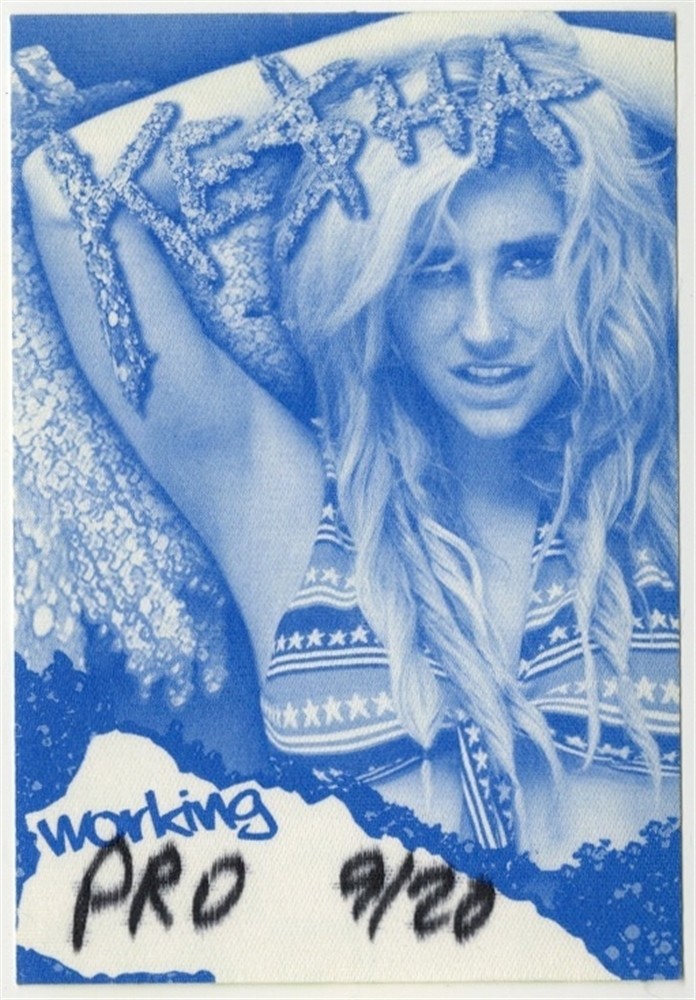 Kesha 2011 Animal concert tour issued Working Crew Backstage Pass