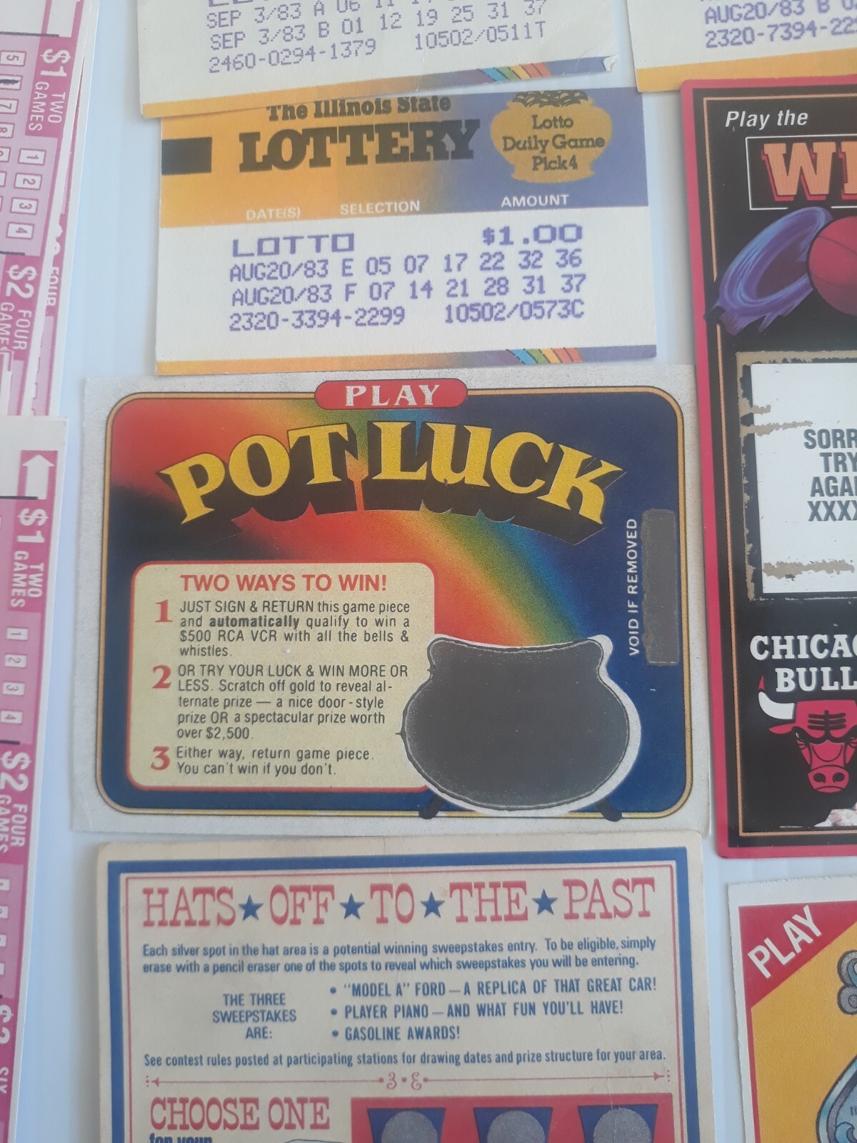 illinois Lottery Tickets 1980s