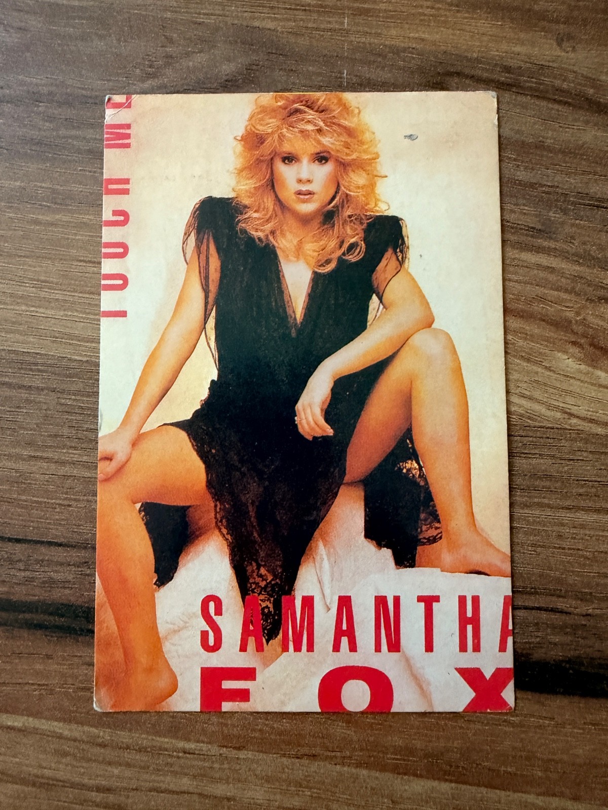 Vintage Turkish Samantha Fox Postcard 1980s Pop Icon Glamour Rare Card