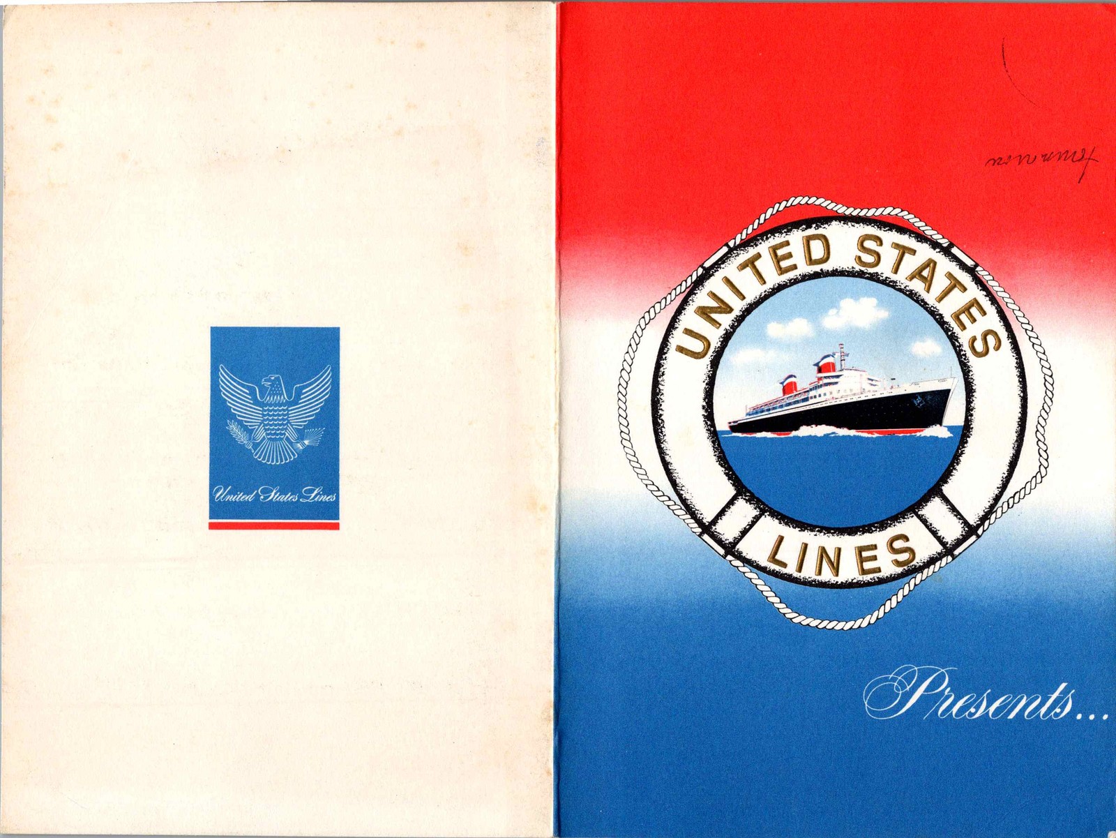 Atlantic Revue Menu 1964 S S United States New York NY Ocean Liner Design