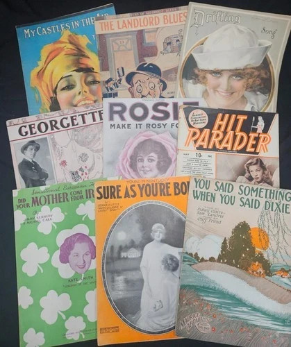Group of 9 Sheet Music
