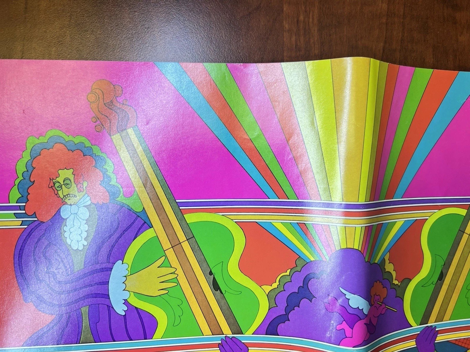 Peter Max Style 1970’s Burger King Psychedelic Rock Art School Daze Book Cover a