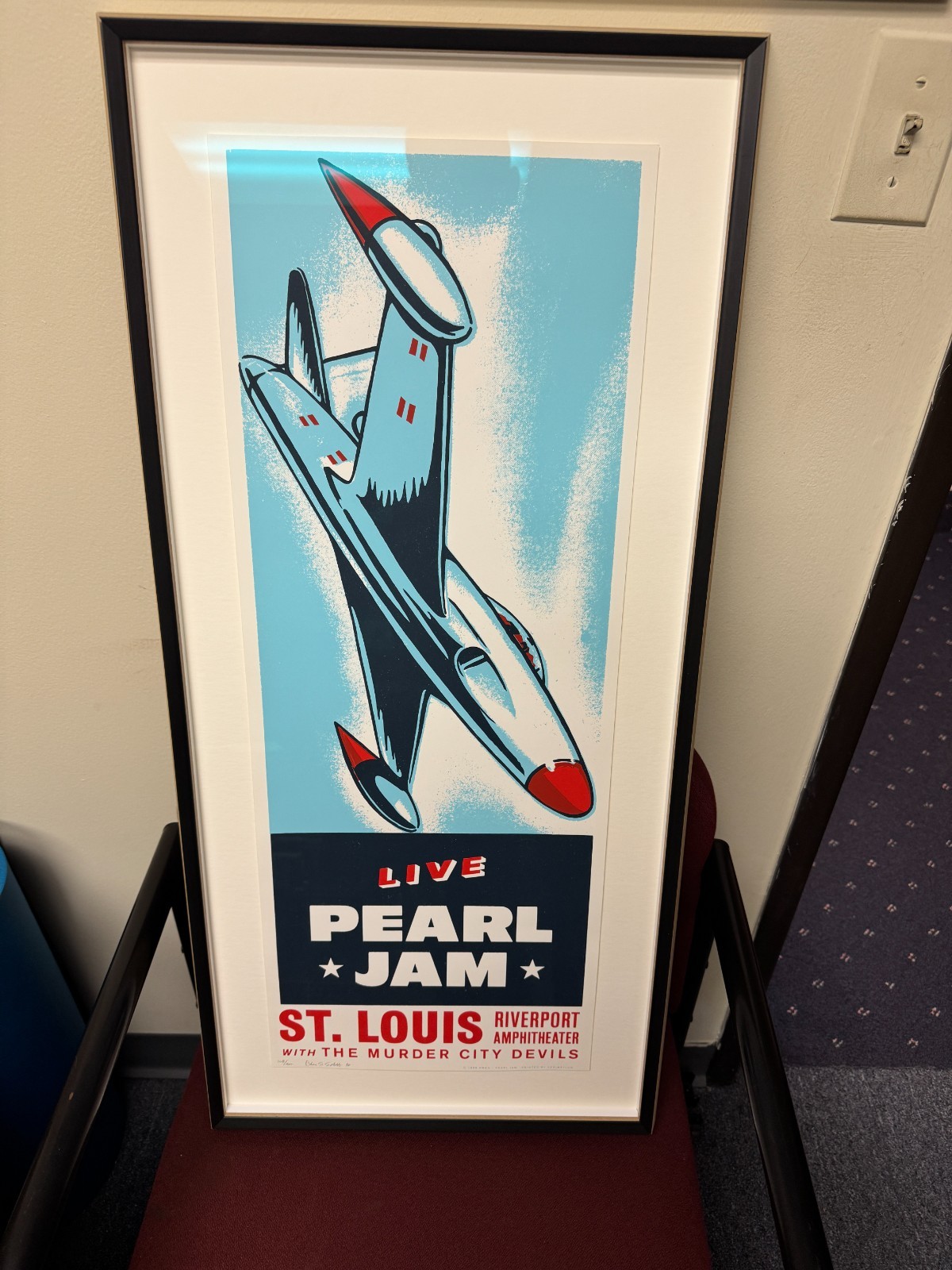 1998 Pearl Jam St Louis MO Ames Bros Concert Poster Screen Print Riverport