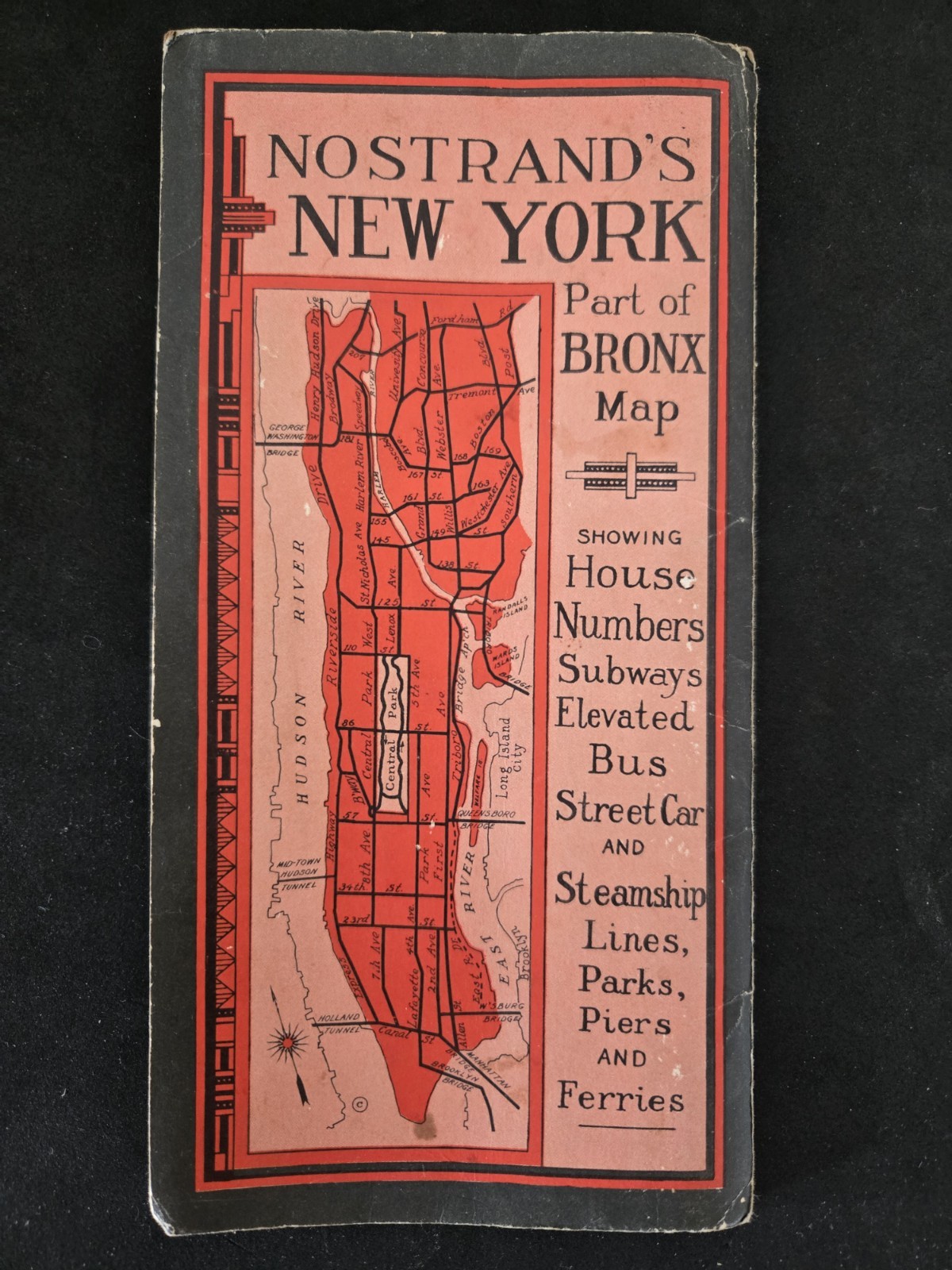 VINTAGE 1940s MAPS NEW YORK MANHATTAN BRONX HOUSE NUMBERS TRANSIT LINES SUBWAY
