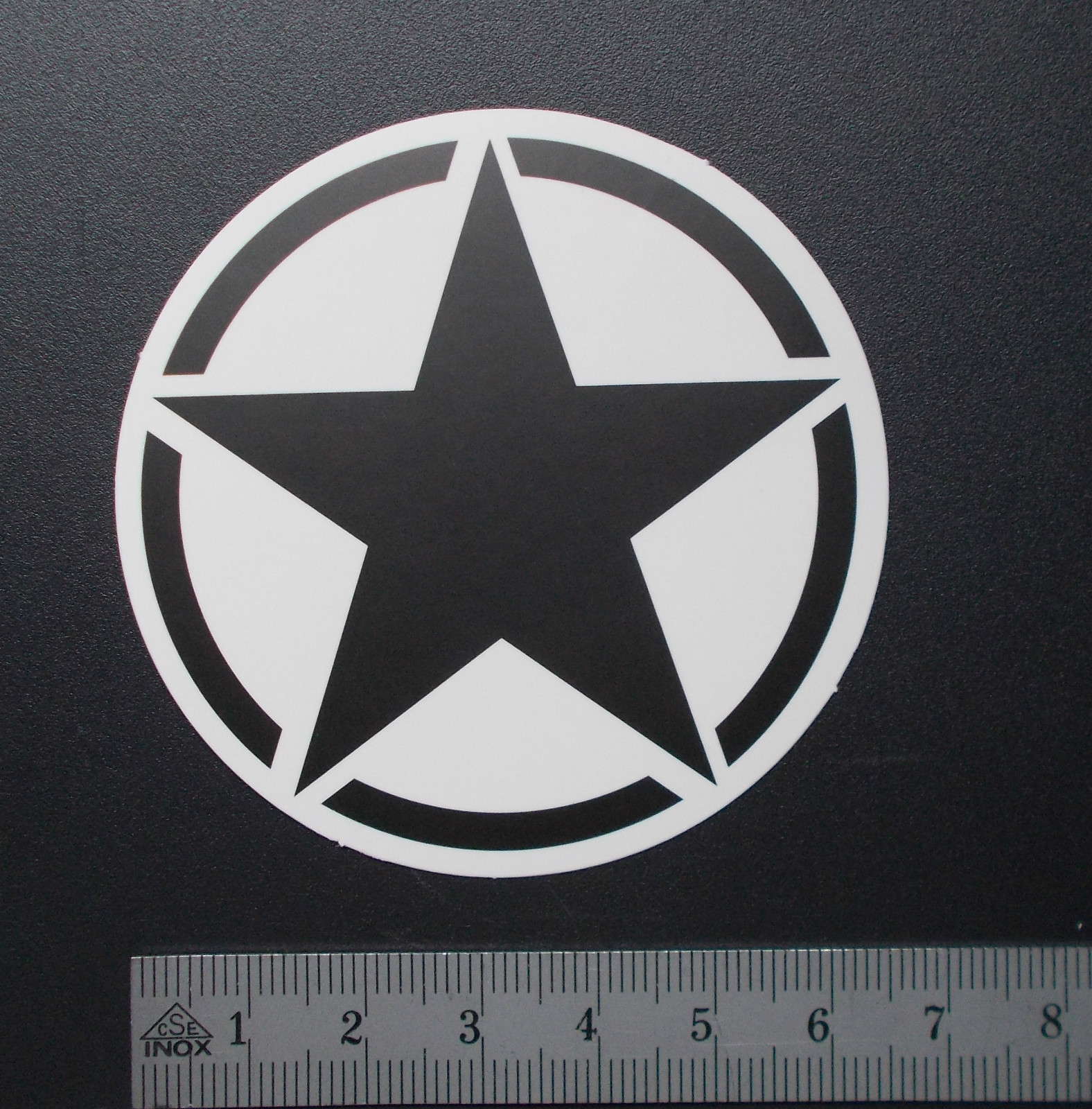 Sticker Decal Matte Look “Black Star” Laptop, Smartphone, Stickerbomb …