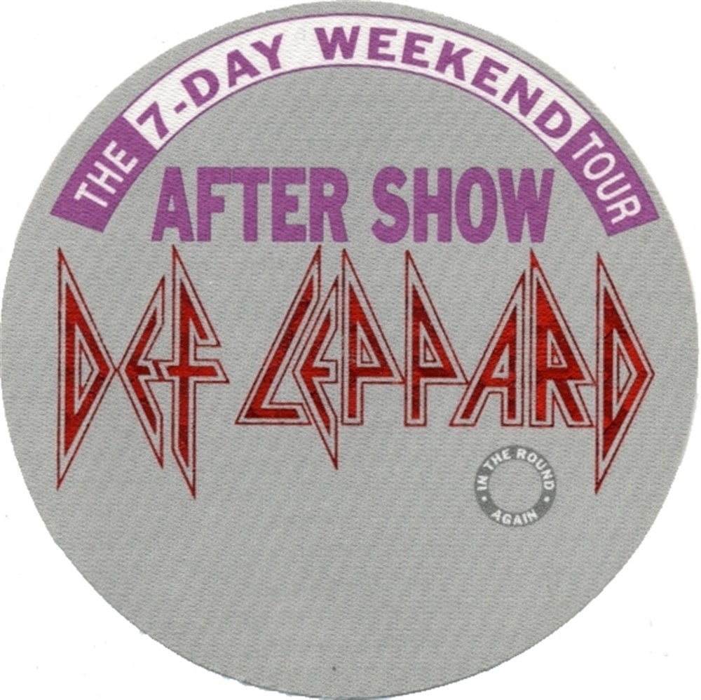 Def Leppard 1992 Adrenalize concert tour After Show foil Backstage Pass
