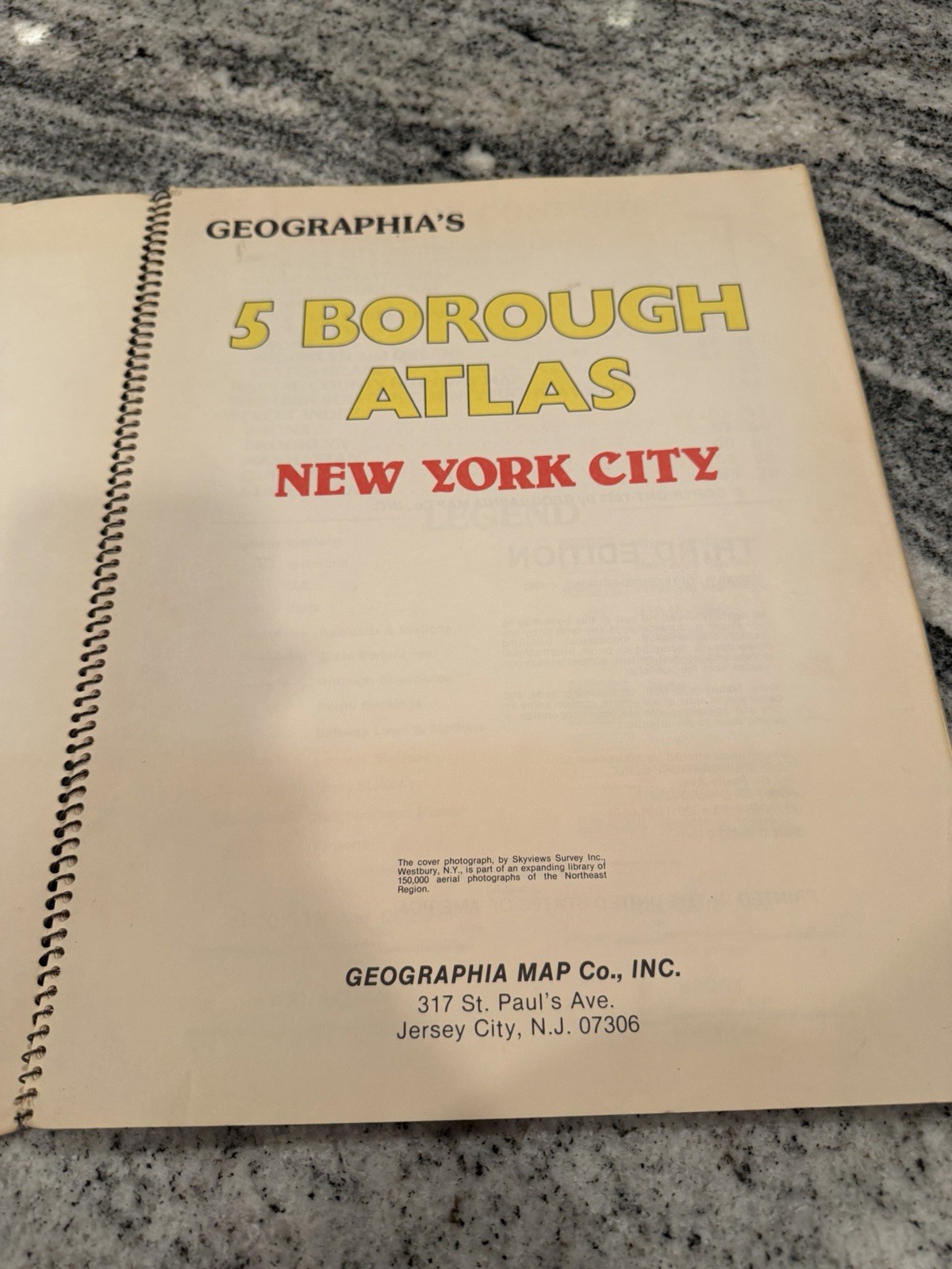 Vintage Geographia New York City 5 Borough Atlas Large Scale