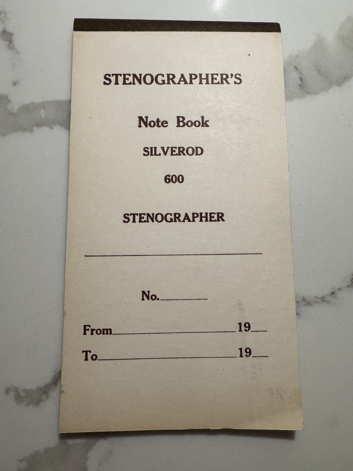 Stenographer’s Notebook Silverod No. 600 New Unused Lined Pages Vintage