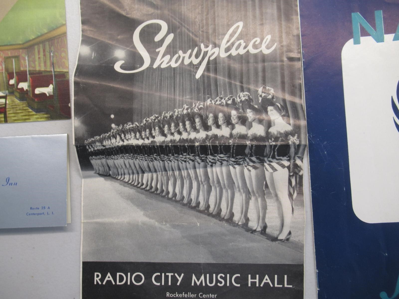 1954 NYC Souvenirs Programs Menus Plus Danny’s Hideaway Recorded Message ch420