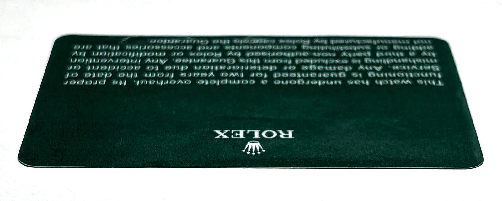 Rolex Submariner 16803 Green International Service Warranty Certificate Cert