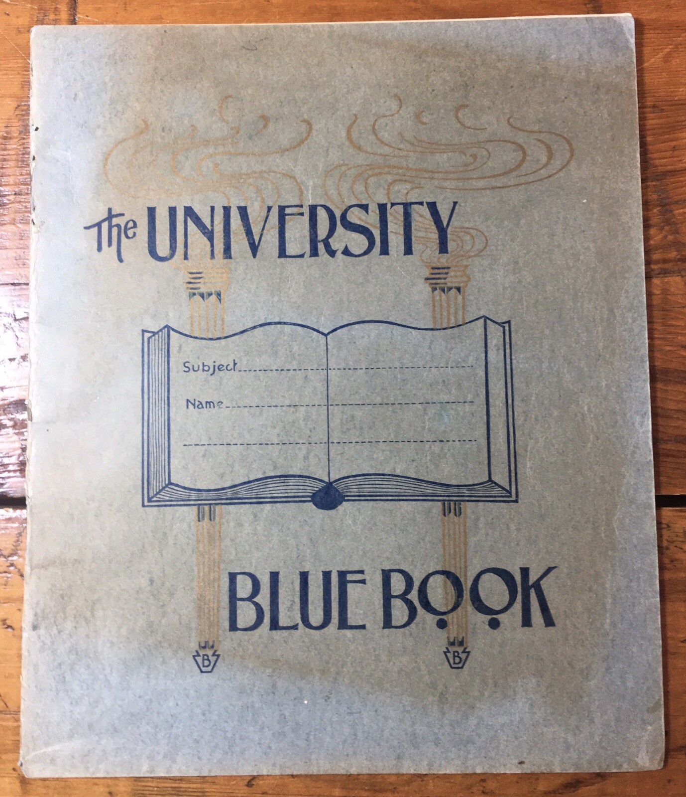 The University Blue Book Antique Lined Notebook