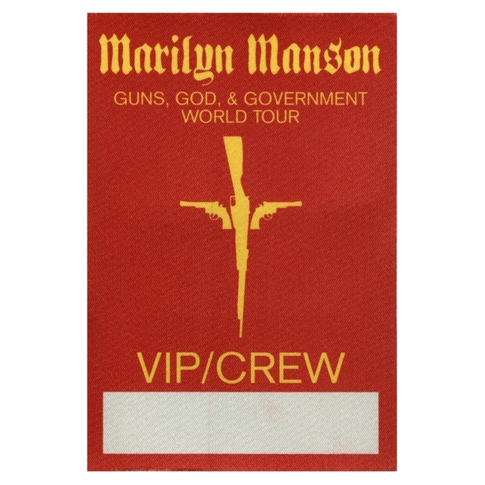 Marilyn Manson 2001 Holy Wood concert tour VIP Backstage Pass