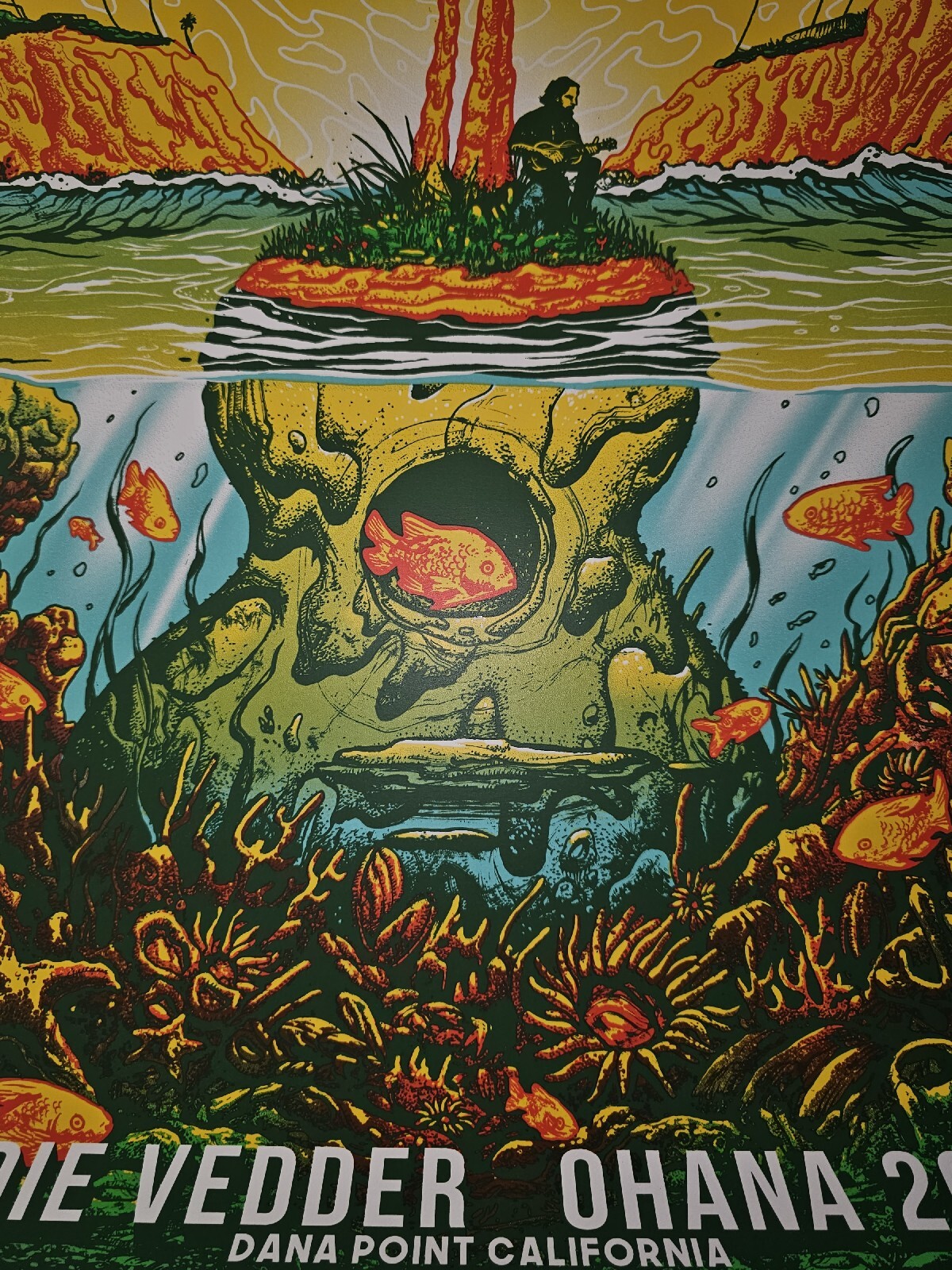 Eddie Vedder 2020 Ohana Festival Concert Poster Munk One Print Pearl Jam Califor