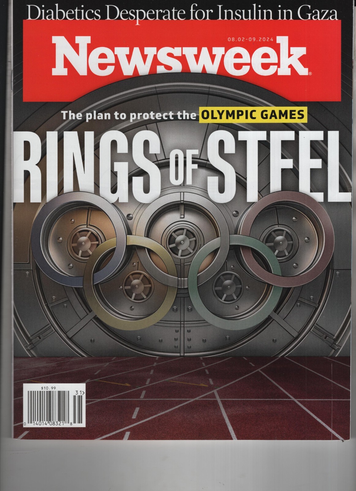 RINGS OF STEEL PARIS OLYMPIC GAMES NEWSWEEK MAGAZINE AUGUST 2 2024 NO LABEL