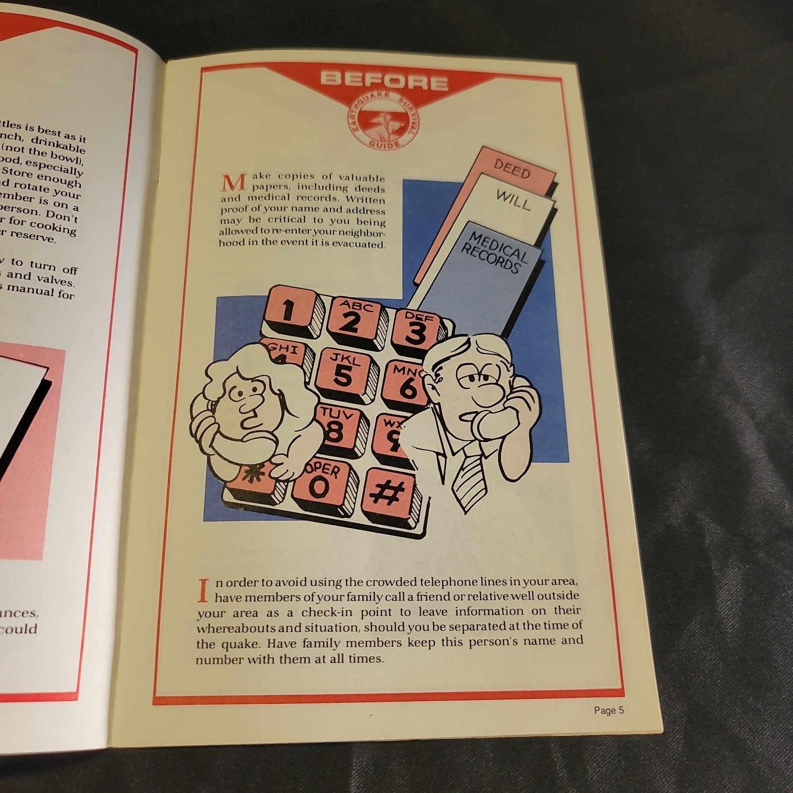 Vintage c1980s Builders Emporium Earthquake Survival Guide 14 Pages VTG