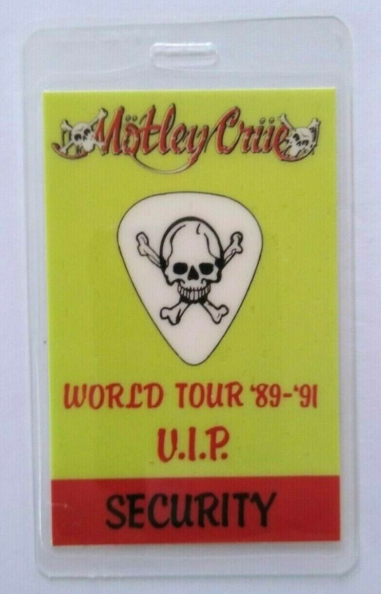Motley Crue Dr. Feelgood 1989 VIP Backstage Pass Original Rock Heavy Metal Music