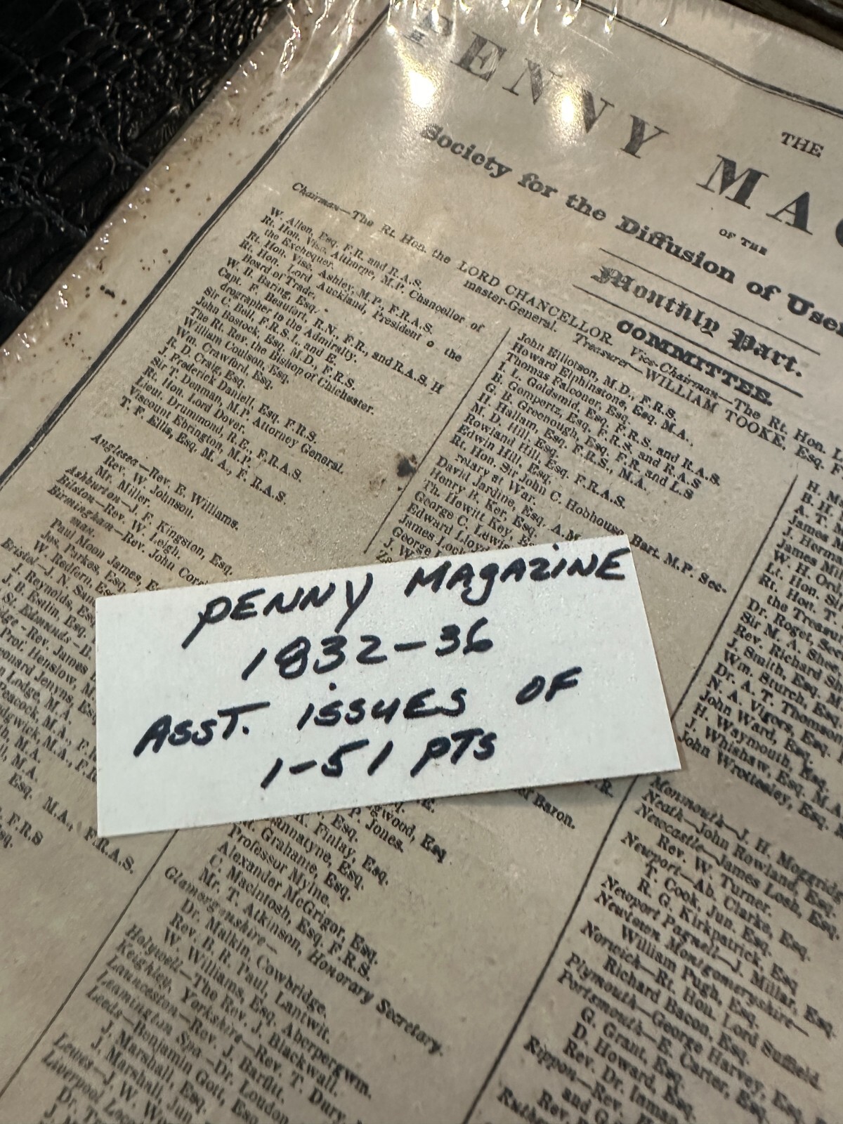 39 issues of PENNY magazine from 1830s (MI)