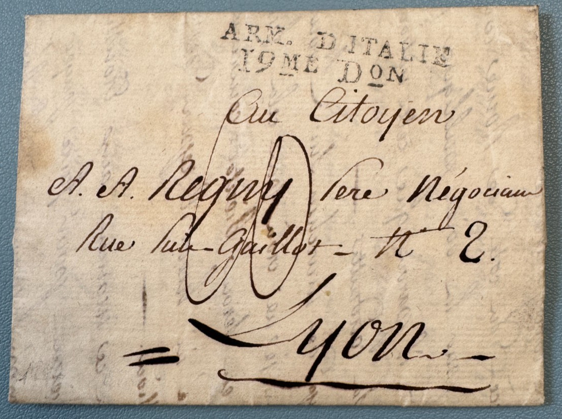 SUP – Army Of Italy 1798 Letter 19th Division Son-Father Captivating Text
