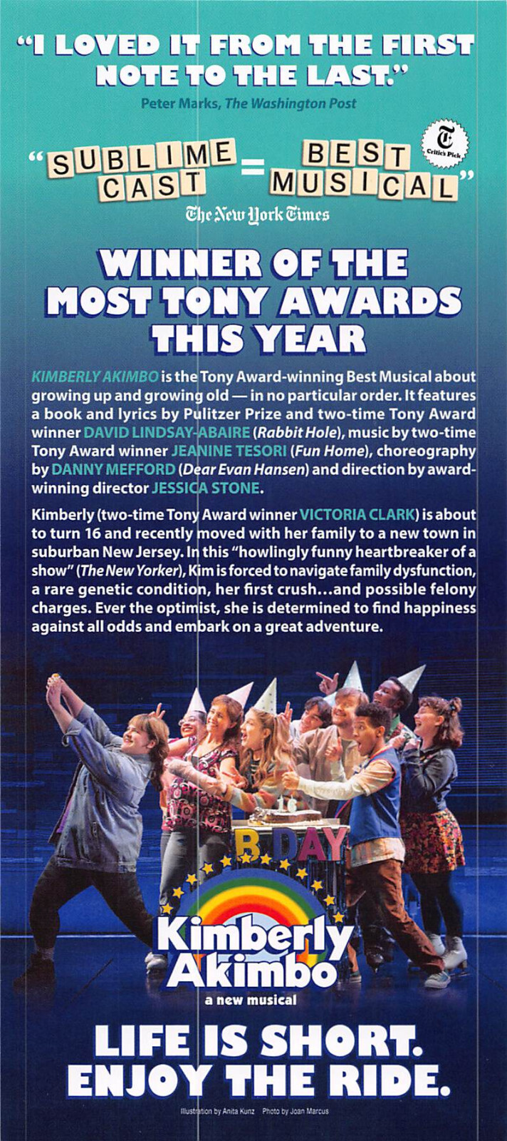 Kimberly Akimbo musical 2023 Broadway New York City ad flyer Victoria Clark