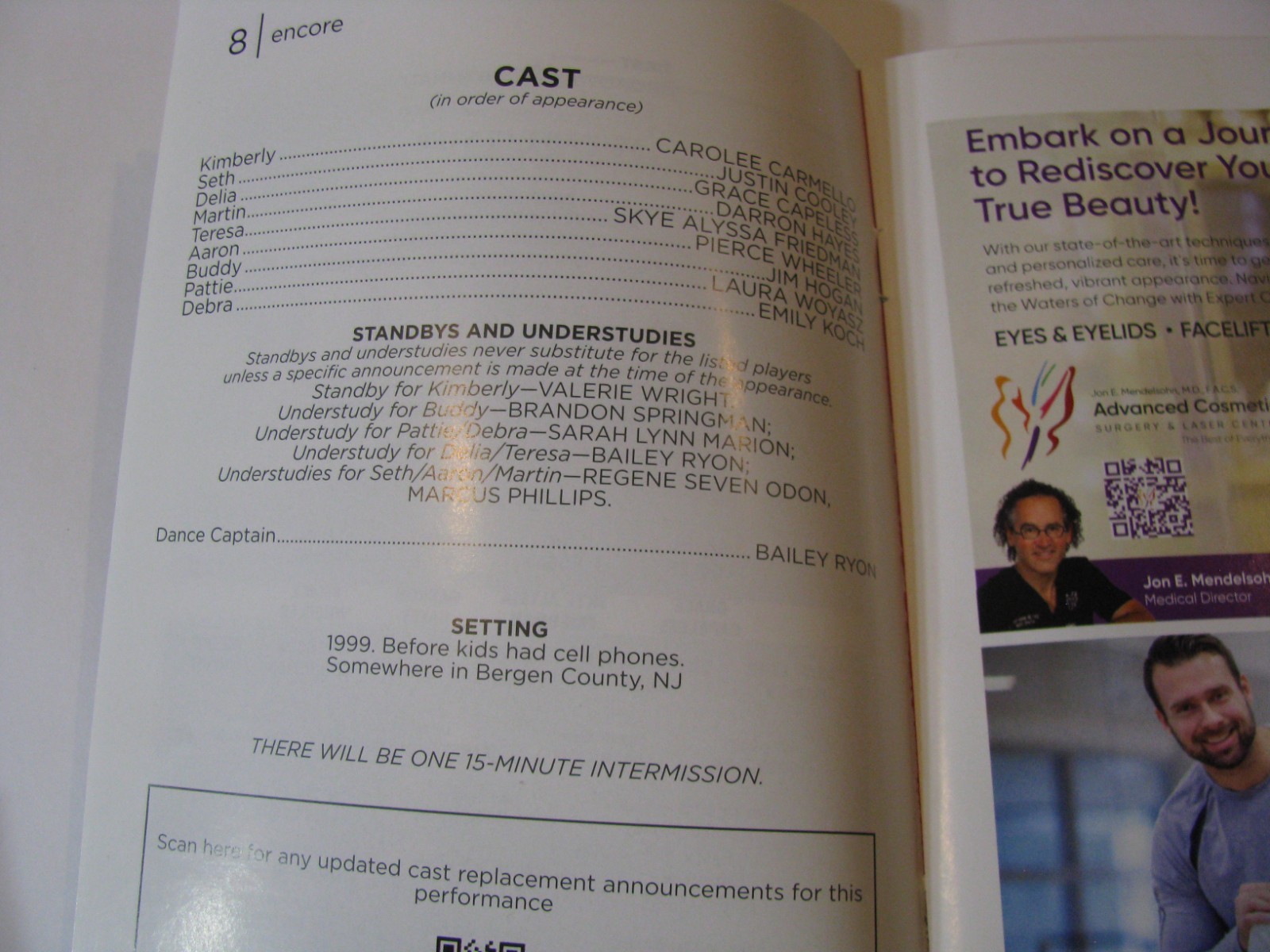 2025 Kimberly Akimbo Encore Theatre Program Broadway Cincinnati Aronoff Center