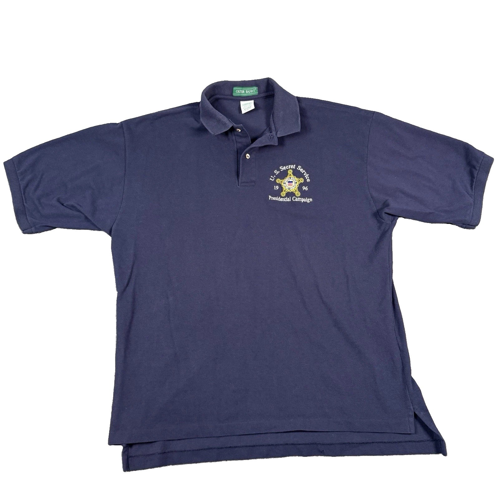 🦅 Vintage 1996 US Secret Service Presidential Campaign Polo Shirt USA Made 2XL
