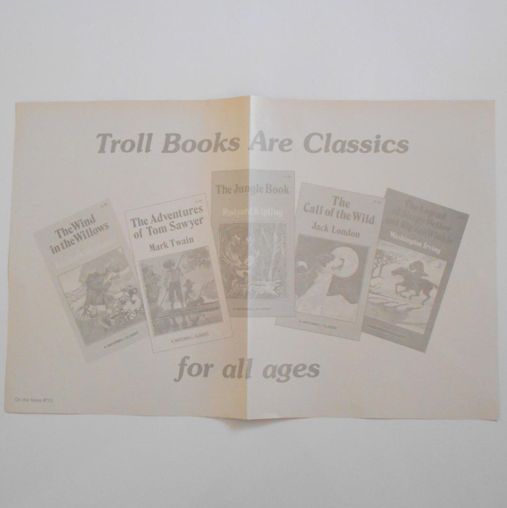 Troll Books 4 Poster Lot Cats Dogs Horses Vintage Kids Room Decor 1980s