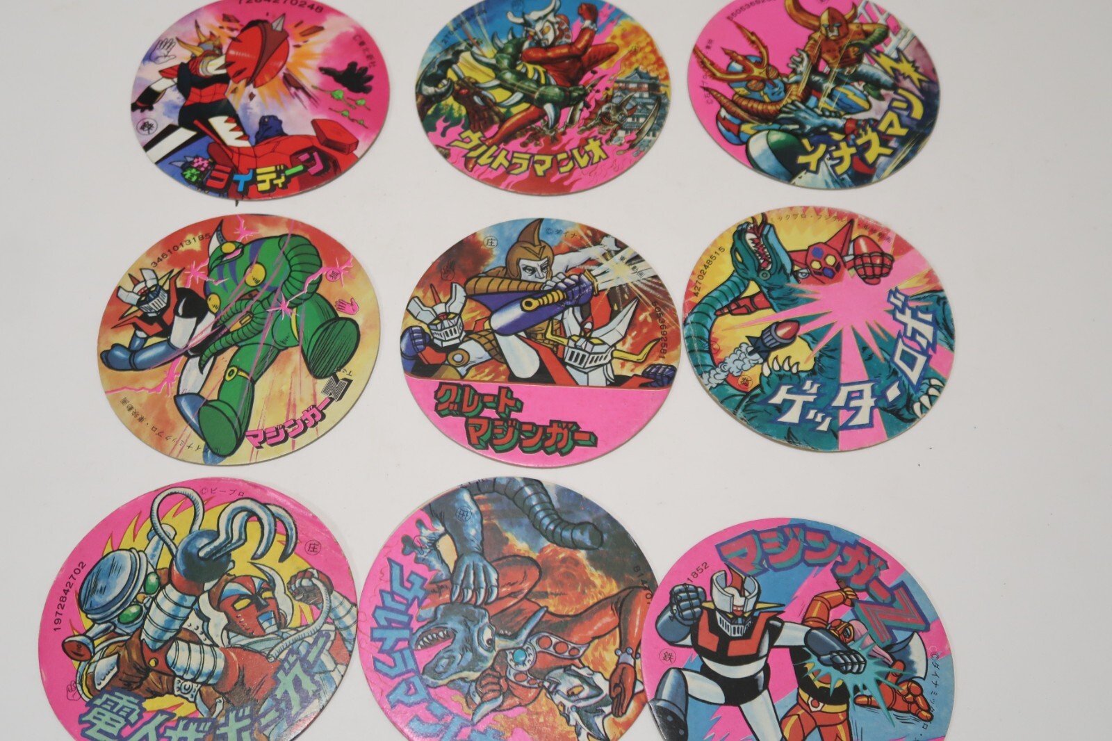 Vintage Japanese Menko Cards Lot – Approx. 140 Pieces Masked Rider Mazinger Z