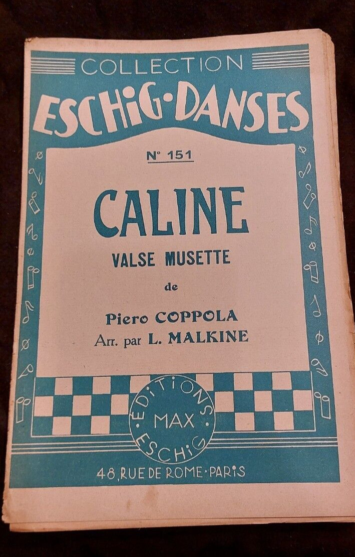 Caline Partition Valse Musette Coppola Malkine Sheet Music