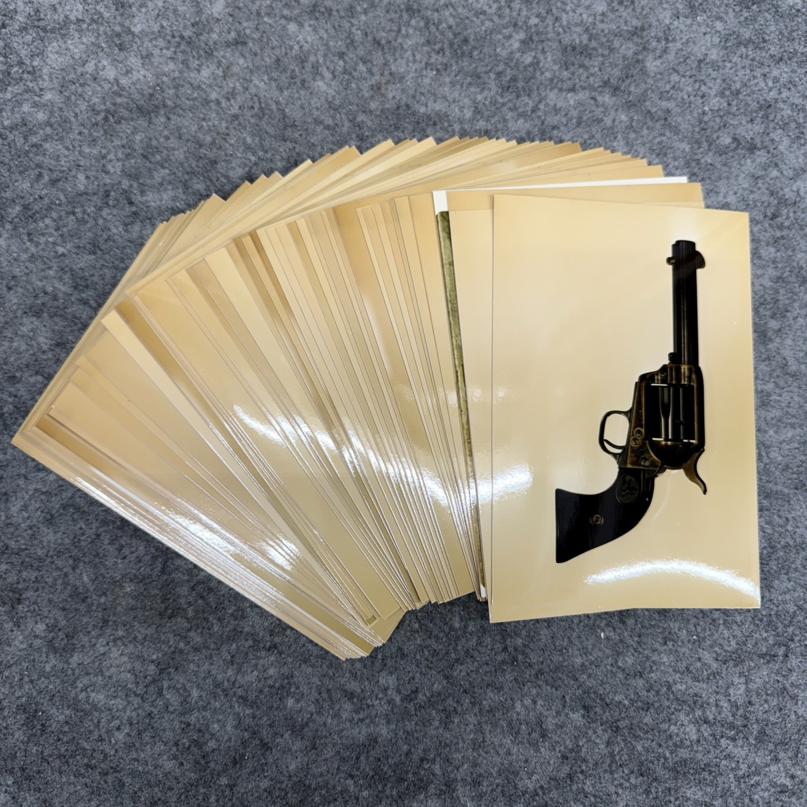 Vintage Handgun & Revolver Collector Cards Photograph Reference Cards Lot of 64